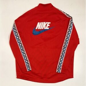 Vintage Style  Nike Zipper Front Polyester‎ Track Jacket Men's Size XL Red